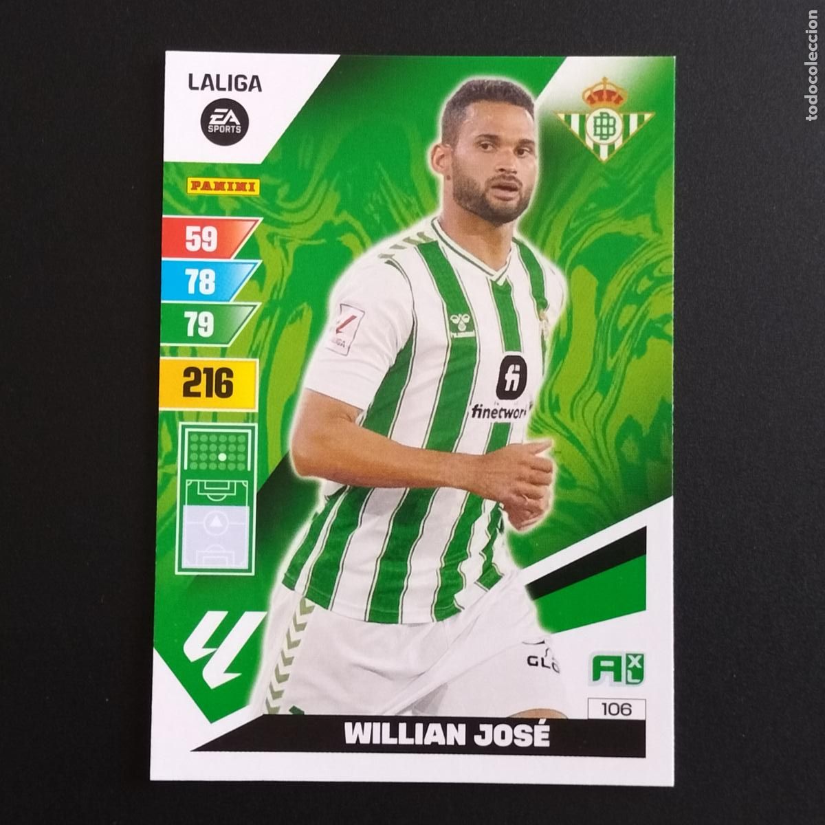 Football Stickers: 106 WILLIAN JOSE BETIS CROMOS ADRENALYN XL LALIGA CARD 2023 2024 23 214 PANINI