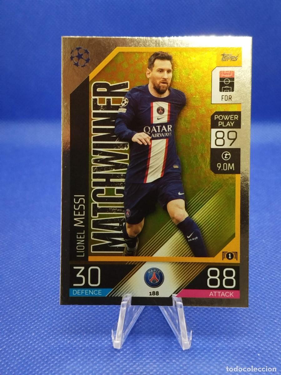 Cromos de Futebol: #188 LIONEL MESSI PSG 22 23 TOPPS MATCH ATTAX UCL &rdquo;MATCH WINNER&rdquo;