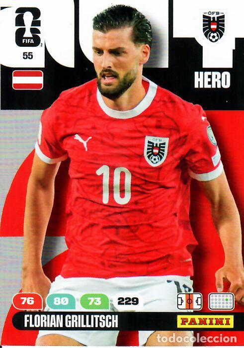 Cromos de F&uacute;tbol: PANINI ADRENALYN MUNDIAL WORLD CUP 2026 - N&ordm; 55 - FLORIAN GRILLITSCH - AUSTRIA