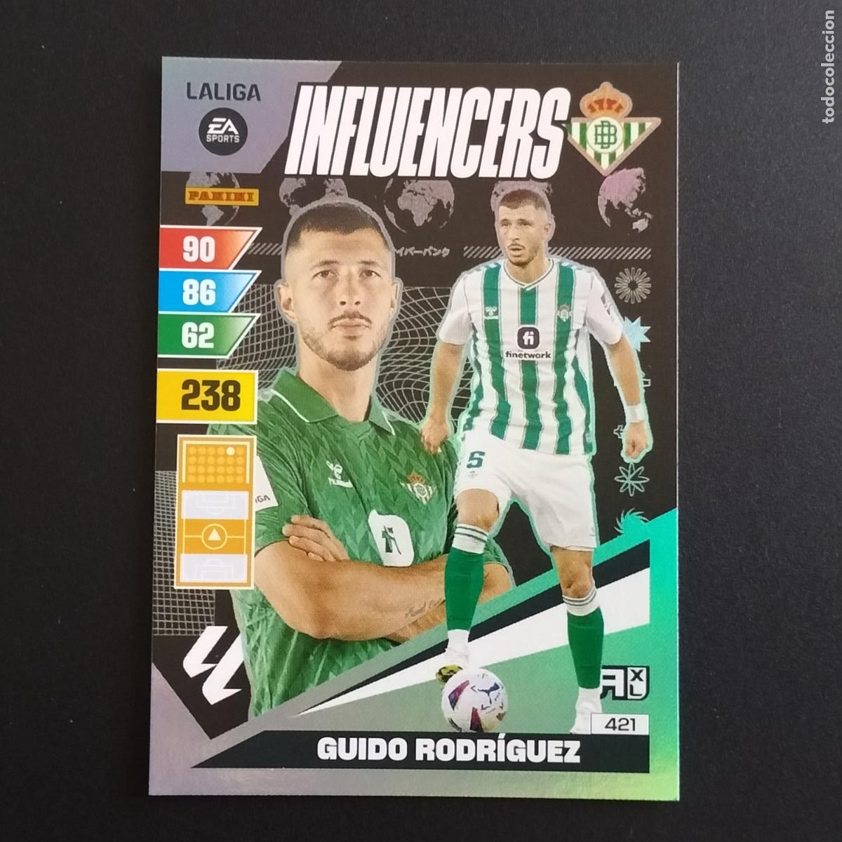 Cartes &agrave; collectionner de Football: 421 GUIDO RODRIGUEZ INFLUENCERS BETIS CROMOS ADRENALYN XL LALIGA CARD 2023 2024 23 214 PANINI