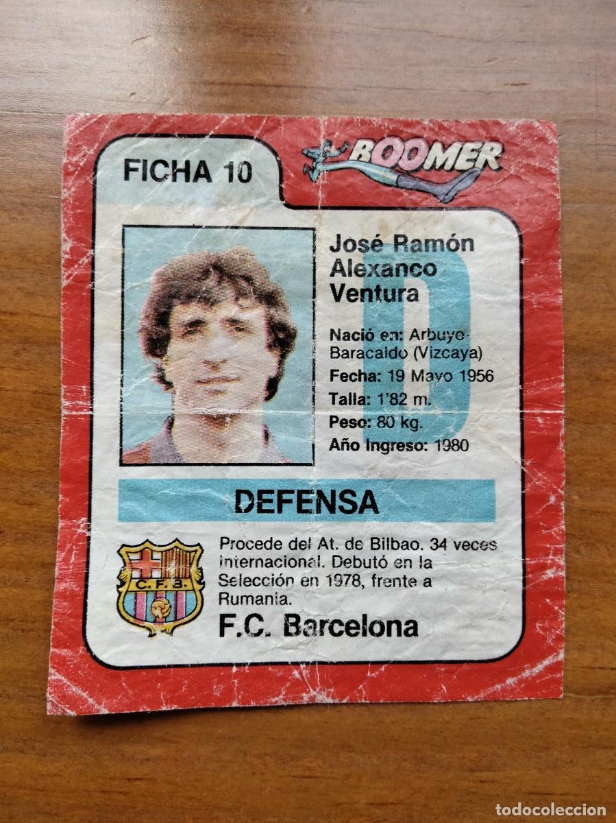 Cromos de F&uacute;tbol: Alexanco Barcelona n 10 Boomer ficha cromo &aacute;lbum liga 83 84