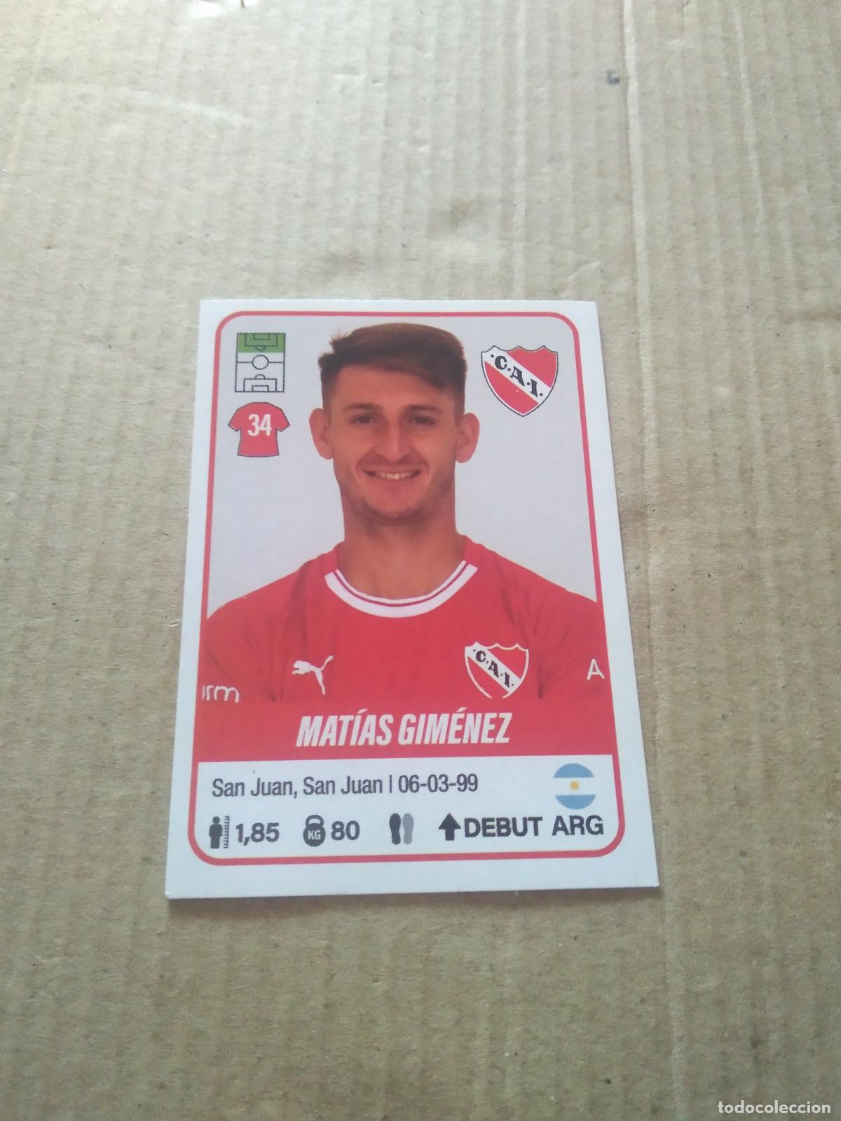 Cromos de F&uacute;tbol: 255 MATIAS GIMENEZ INDEPENDIENTE CROMO FUTBOL ARGENTINO PANINI LIGA ARGENTINA 2023
