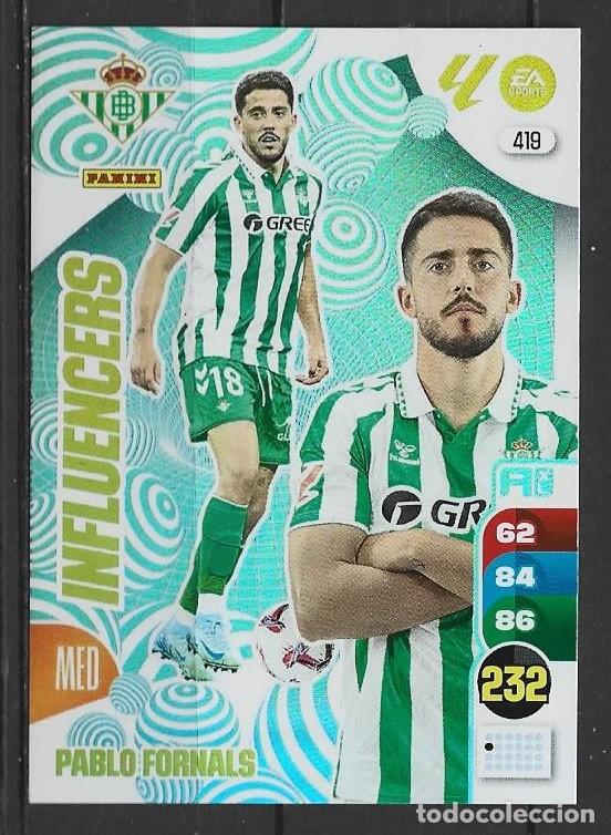 Fu&szlig;ball-Sticker: Adrenanlyn 24/25 - Pablo Fornals - N&ordm; 419 - R. Betis ( Influencers )