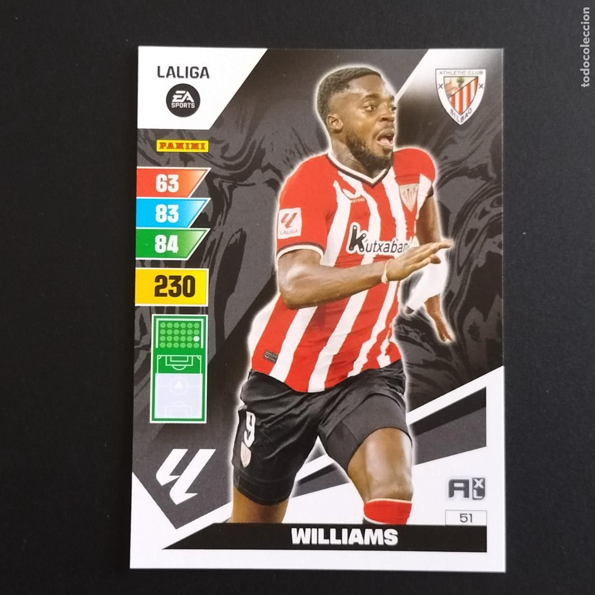 Cromos de F&uacute;tbol: 51 I&Ntilde;AKI WILLIAMS ATHLETIC BILBAO CROMOS ADRENALYN XL LALIGA CARD 2023 2024 23 214 PANINI