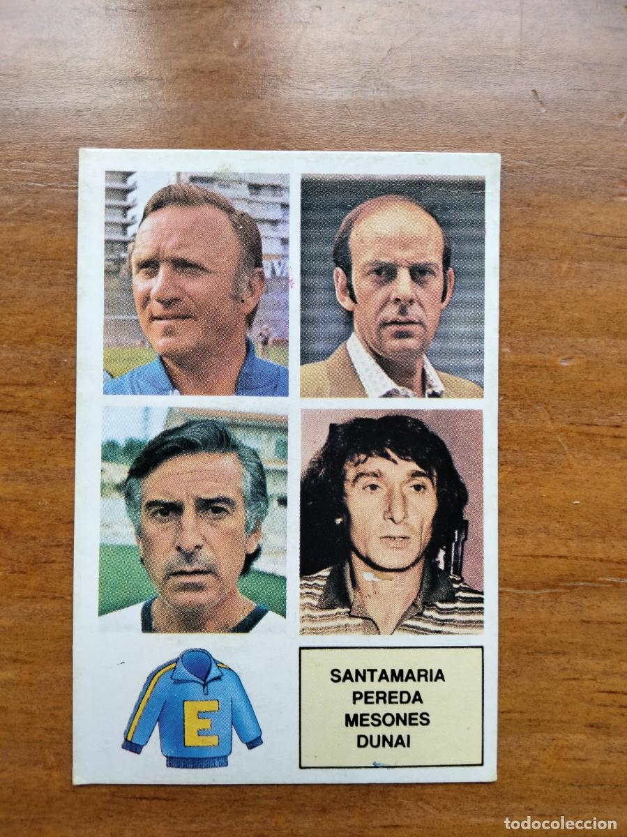 Cromos de F&uacute;tbol: Dunai version dif&iacute;cil entrenadores Santamar&iacute;a Pereda Mesones &aacute;lbum liga Este 82 83