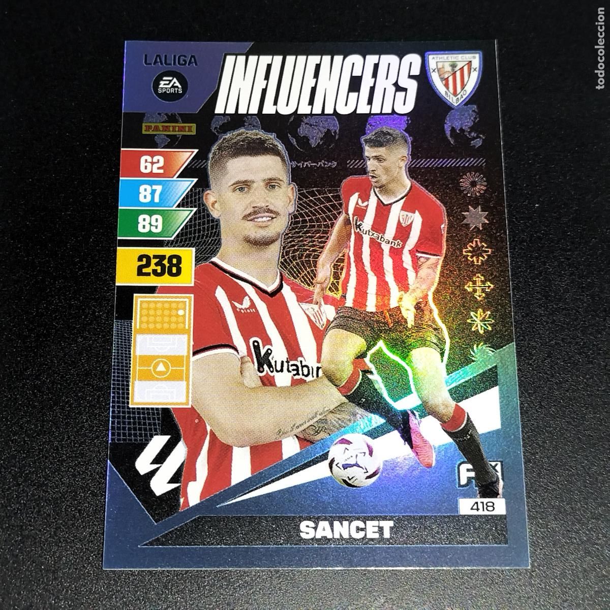 Fu&szlig;ball-Sticker: 418 SANCET INFLUENCERS ATHLETIC BILBAO CROMOS ADRENALYN XL LALIGA CARD 2023 2024 23 214 PANINI