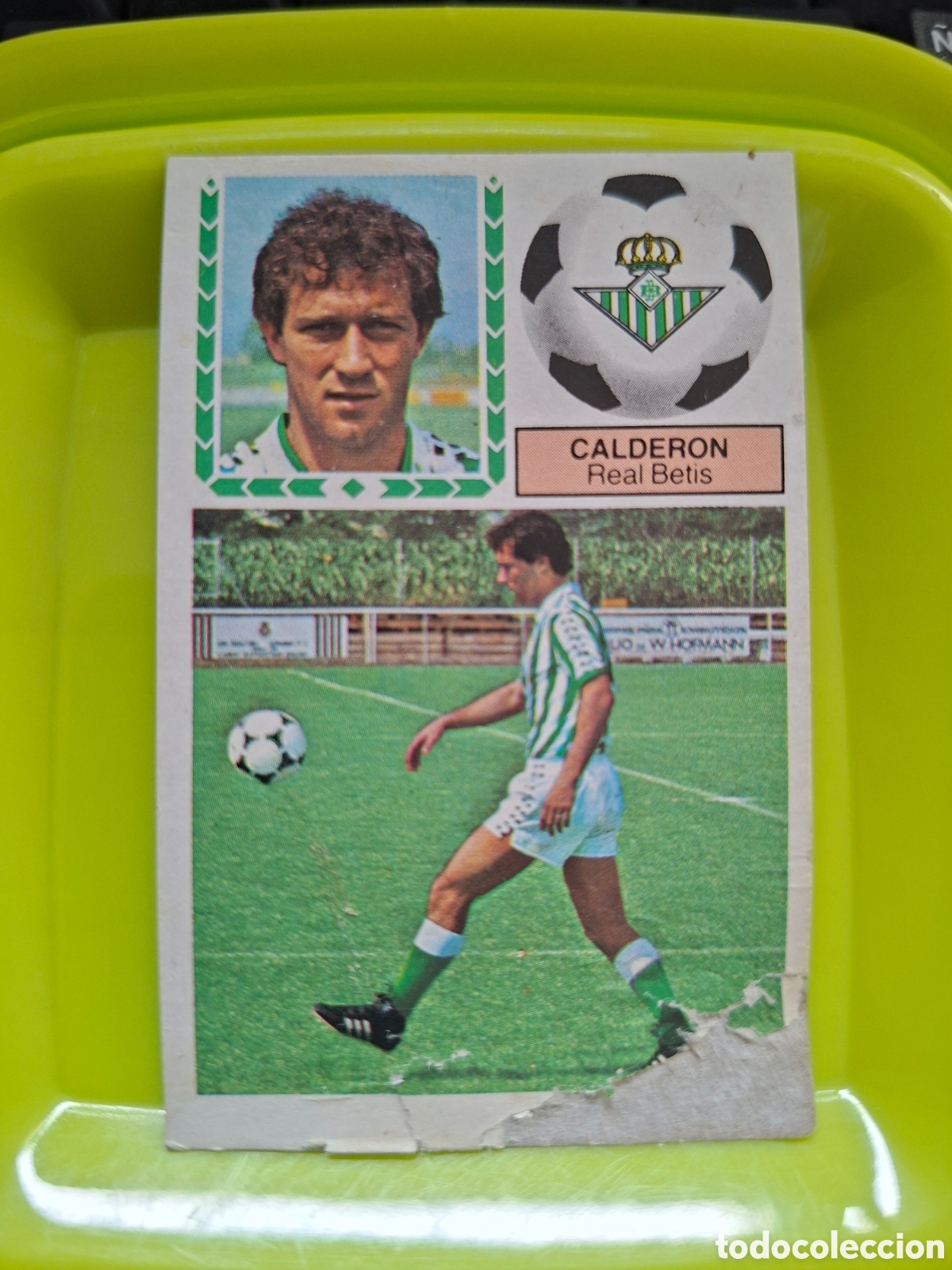 Fu&szlig;ball-Sticker: EDICIONES ESTE 1983 - 1984 (83 84) FICHAJE 28 CALDERON BETIS - DESPEGADO
