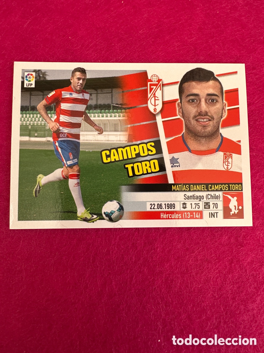 Fu&szlig;ball-Sticker: CAMPOS TORO (GRANADA)6B COLOCA LIGA ESTE 2013-2014 13 14 NUNCA PEGADO SIN PEGAR