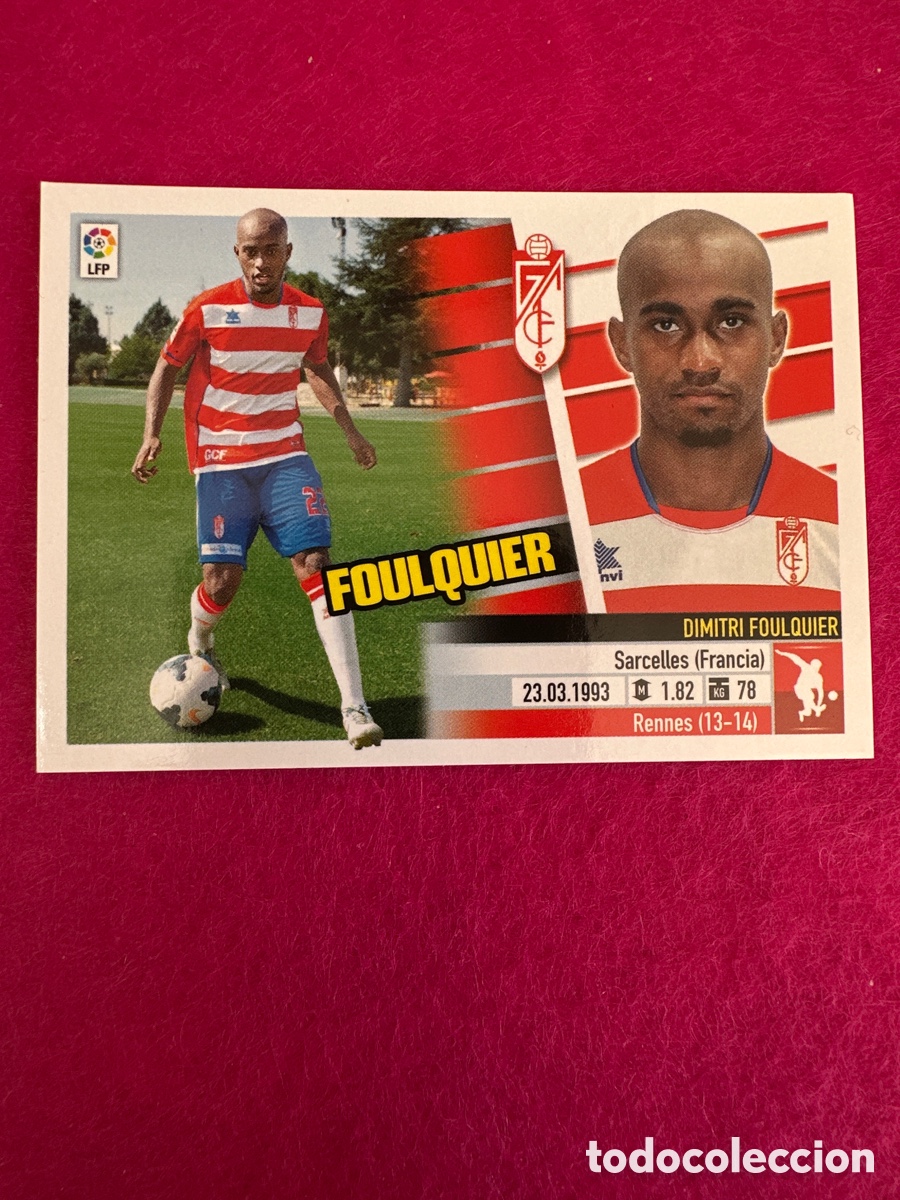 Fu&szlig;ball-Sticker: FOULQUIER (GRANADA) 7C COLOCA LIGA ESTE 2013-2014 13 14 NUNCA PEGADO SIN PEGAR