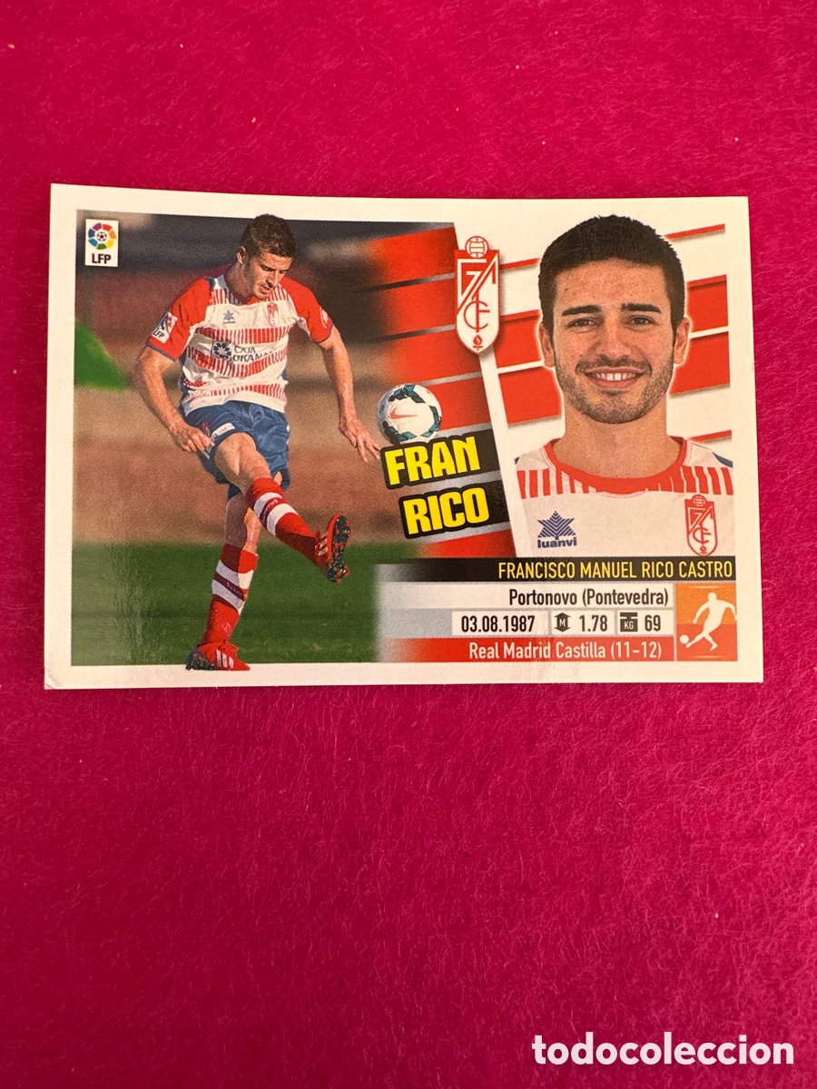 Fu&szlig;ball-Sticker: FRAN RICO (GRANADA) 13B COLOCA LIGA ESTE 2013-2014 13 14 NUNCA PEGADO SIN PEGAR