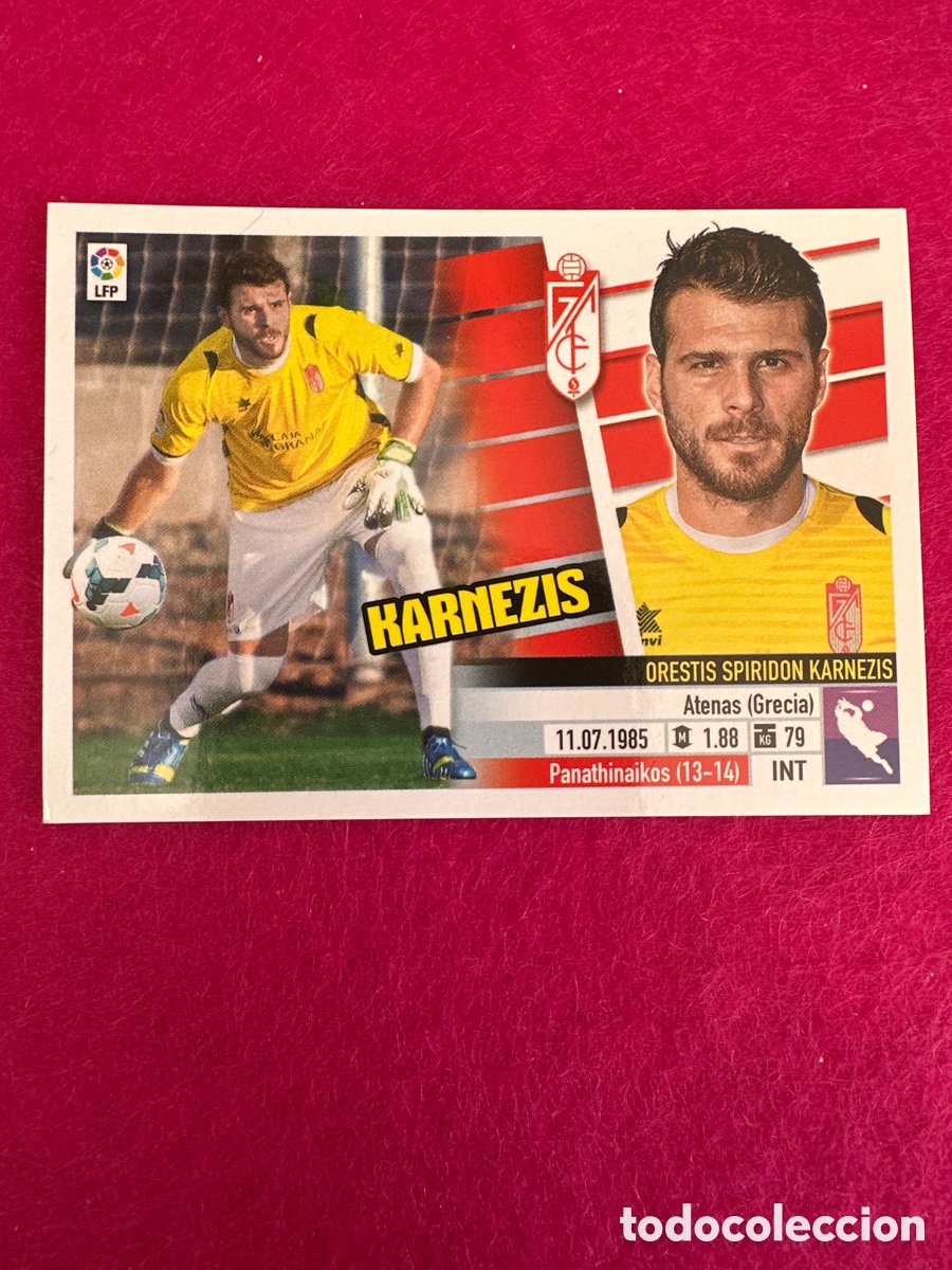 Cartes &agrave; collectionner de Football: KARNEZIS (GRANADA) 2B COLOCA LIGA ESTE 2013-2014 13 14 NUNCA PEGADO SIN PEGAR
