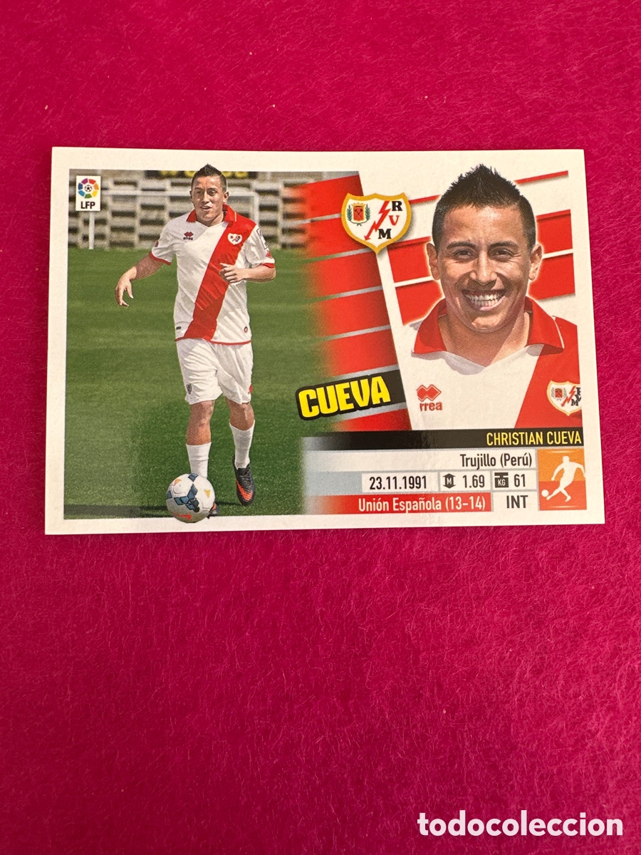 Fu&szlig;ball-Sticker: CUEVA(RAYO VALLECANO) 9B COLOCA LIGA ESTE 2013-2014 13 14 NUNCA PEGADO SIN PEGAR