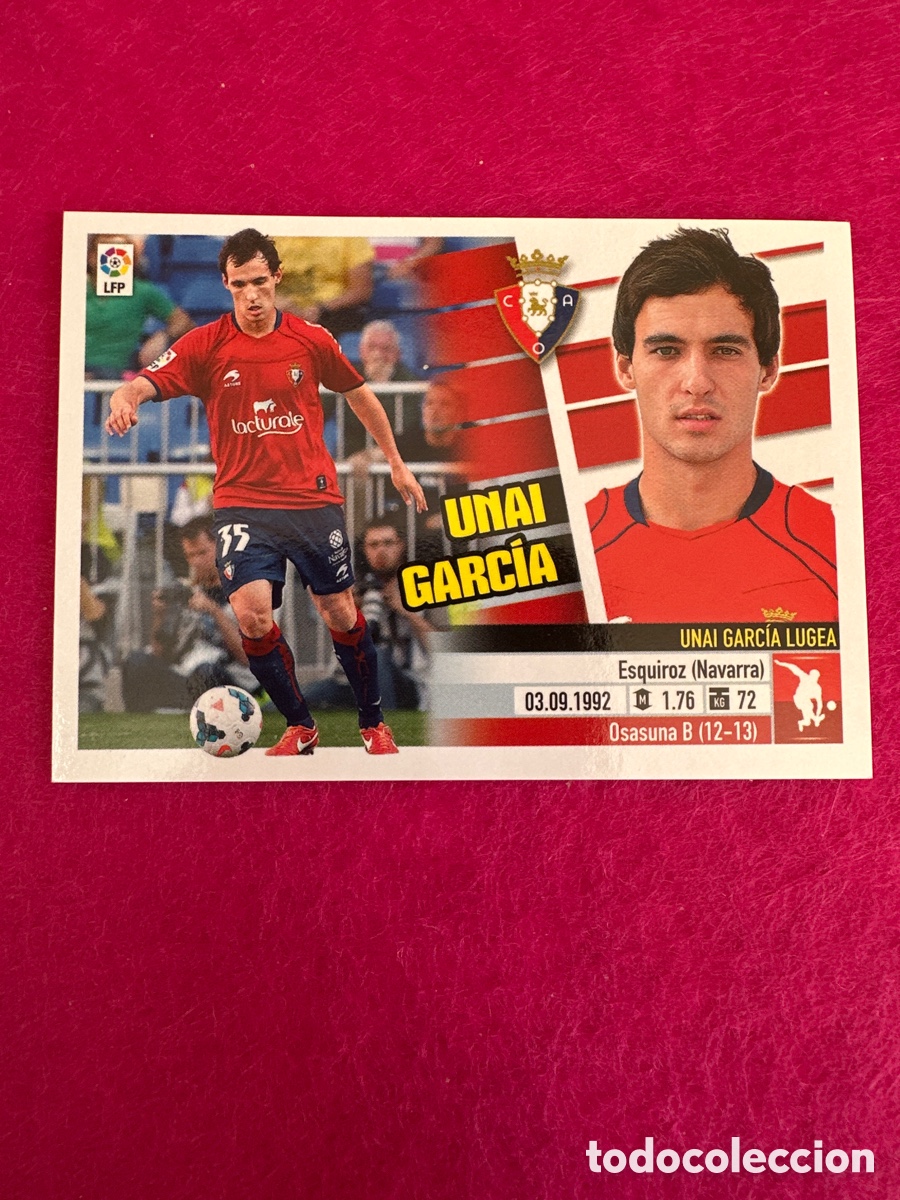 Fu&szlig;ball-Sticker: UNAI GARCIA(OSASUNA)7C COLOCA LIGA ESTE 2013-2014 13 14 NUNCA PEGADO SIN PEGAR