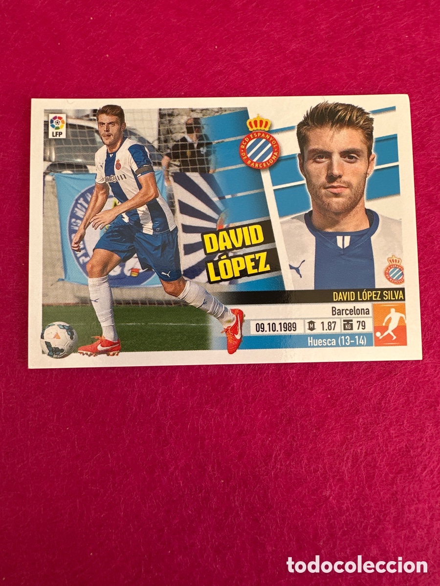 Fu&szlig;ball-Sticker: DAVID L&Oacute;PEZ (ESPANYOL)10B COLOCA LIGA ESTE 2013-2014 13 14 NUNCA PEGADO SIN PEGAR