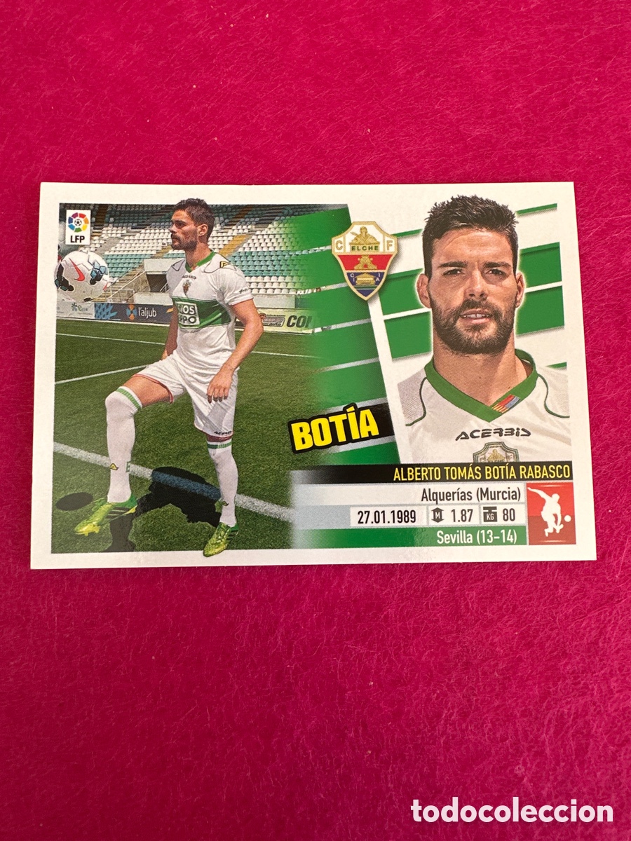 Fu&szlig;ball-Sticker: BOT&Iacute;A (ELCHE)4B COLOCA LIGA ESTE 2013-2014 13 14 NUNCA PEGADO SIN PEGAR