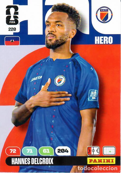 Cartes &agrave; collectionner de Football: PANINI ADRENALYN MUNDIAL WORLD CUP 2026 - N&ordm; 220 - HANNES DELCROIX - HAITI
