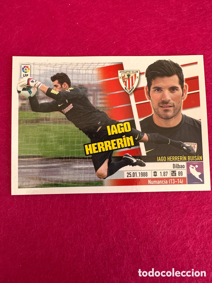 Figurine di Calcio: IAGO HERRERIN (ATHLETIC BILBAO)2B COLOCA LIGA ESTE 2013-2014 13 14 NUNCA PEGADO SIN PEGAR