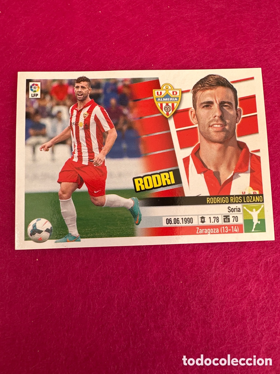 Cartes &agrave; collectionner de Football: RODRI (ALMER&Iacute;A)16B COLOCA LIGA ESTE 2013-2014 13 14 NUNCA PEGADO SIN PEGAR
