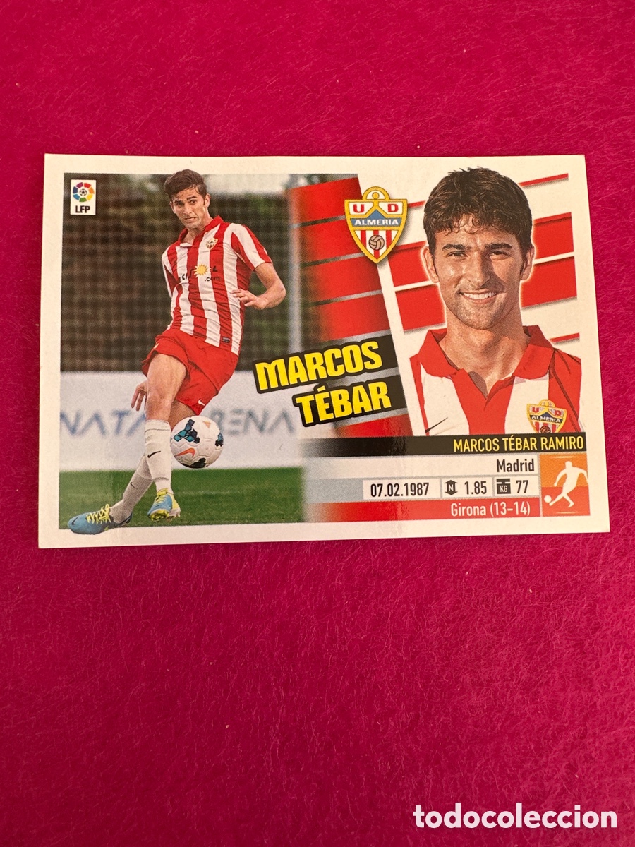 Cartes &agrave; collectionner de Football: MARCOS TEBAR (ALMER&Iacute;A)8B COLOCA LIGA ESTE 2013-2014 13 14 NUNCA PEGADO SIN PEGAR