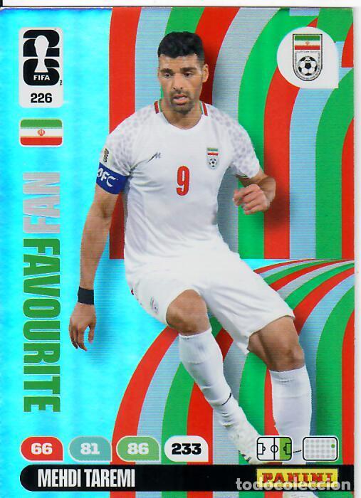 Cromos de F&uacute;tbol: PANINI ADRENALYN MUNDIAL WORLD CUP 2026 - FAN FAVOURITE N&ordm; 226 - MEHDI TAREMI - IR&Aacute;N