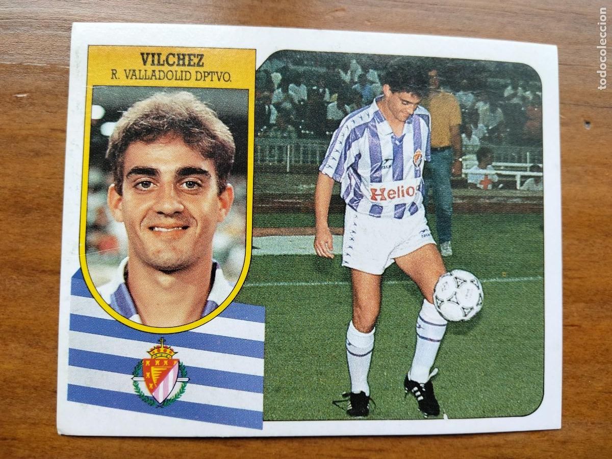 Cromos de F&uacute;tbol: Vilchez baja Valladolid cromo cart&oacute;n &aacute;lbum liga Este 91 92