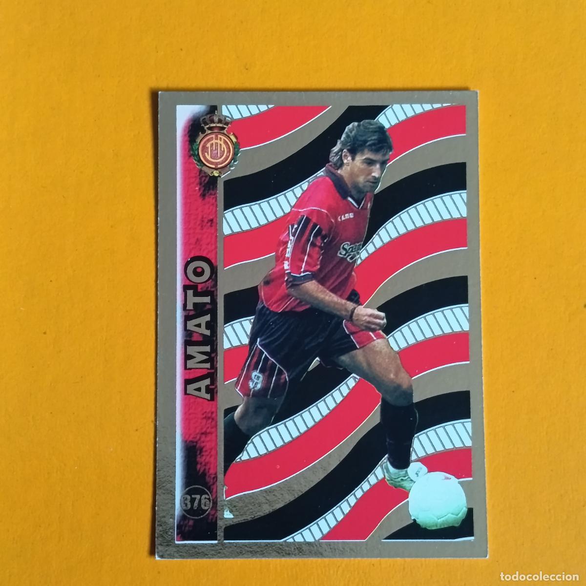 Cromos de F&uacute;tbol: 376 AMATO. EL MEJOR 97-98. REAL MALLORCA. LAS FICHAS DE LA LIGA 98-99. MUNDICROMO