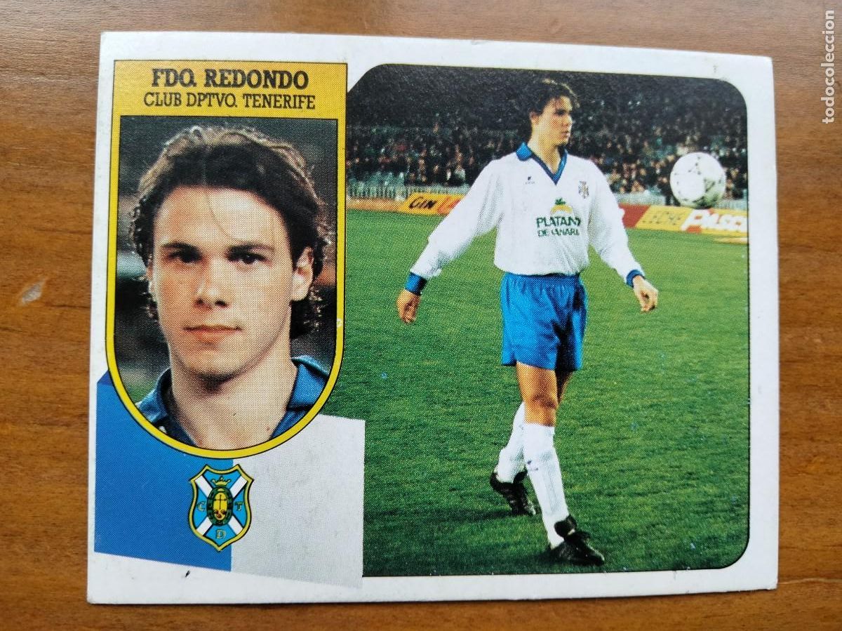 Cromos de F&uacute;tbol: Redondo Tenerife rookie cromo cart&oacute;n &aacute;lbum liga Este 91 92