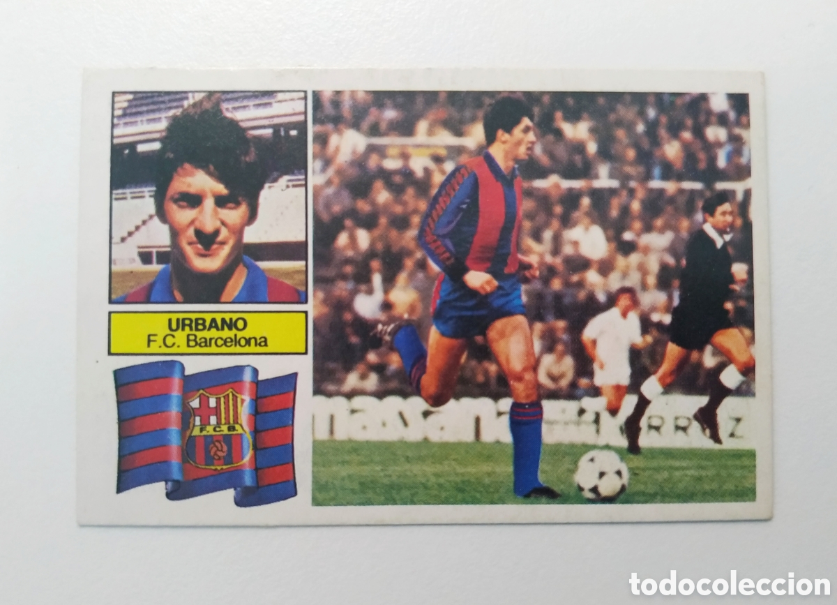 Cromos de F&uacute;tbol: URBANO, LIGA ESTE 82 83 EDICIONES ESTE, BARCELONA CON FCB ( LA MAS DIF&Iacute;CIL ) TRIPLE IMAGEN