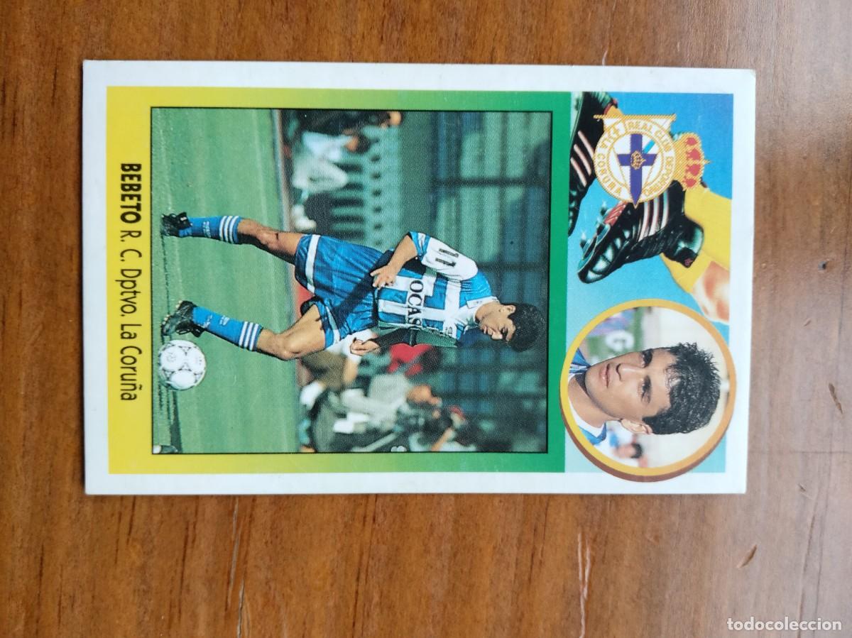 Cromos de F&uacute;tbol: Lote 3 cromos Bebeto Deportivo Higuera y Rubio cart&oacute;n &aacute;lbum liga Este 93 94
