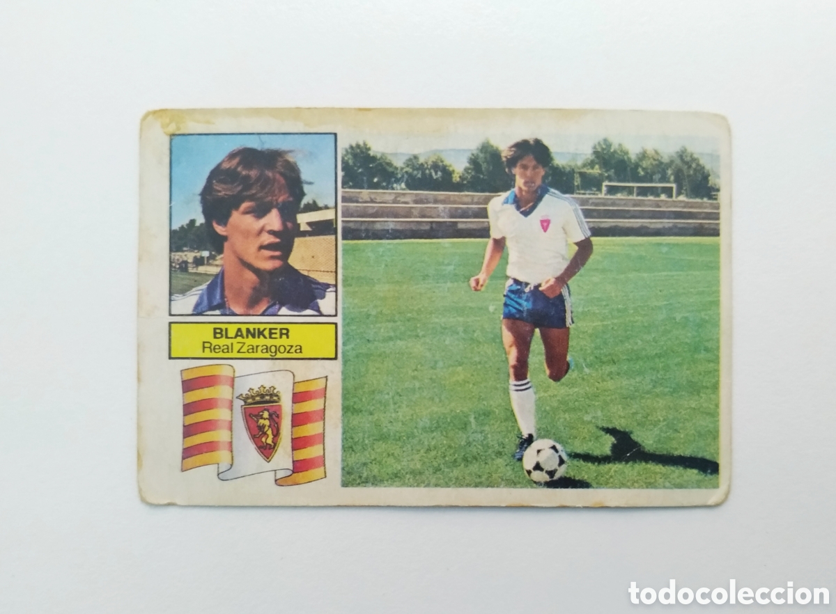 Cromos de F&uacute;tbol: Blanker, baja del Zaragoza 82/83, leve despegado