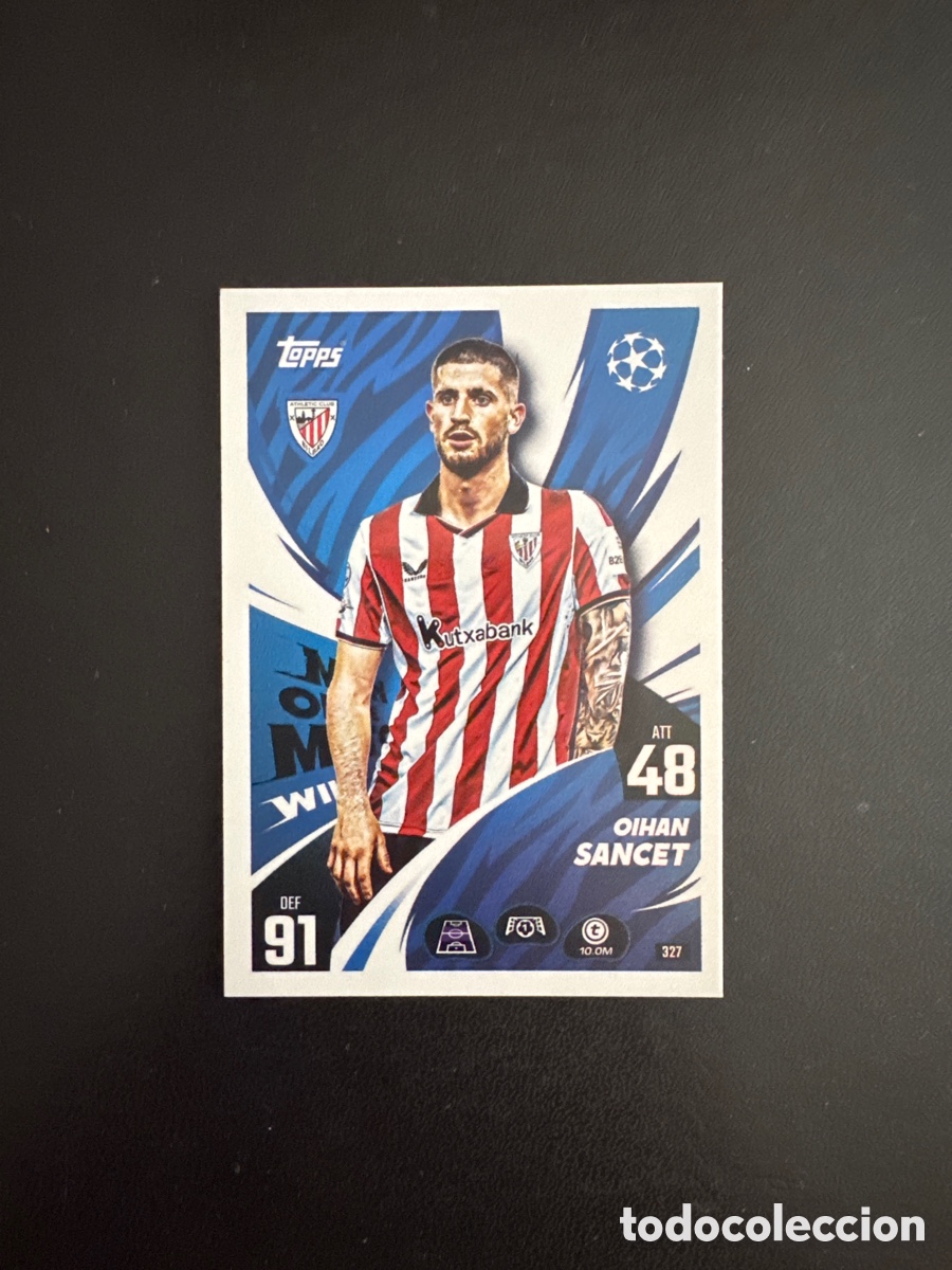 Cromos de F&uacute;tbol: SANCET MAN OF THE MATCH NUMERO 327 MATCH ATTAX 2025 2026