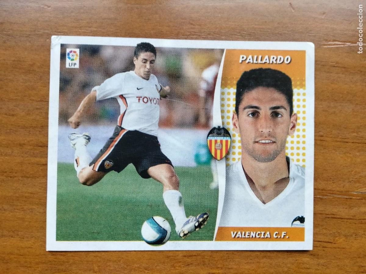 Cromos de F&uacute;tbol: Pallardo Valencia mercado invierno recortado &aacute;lbum liga Este Panini 06 07 2006 2007