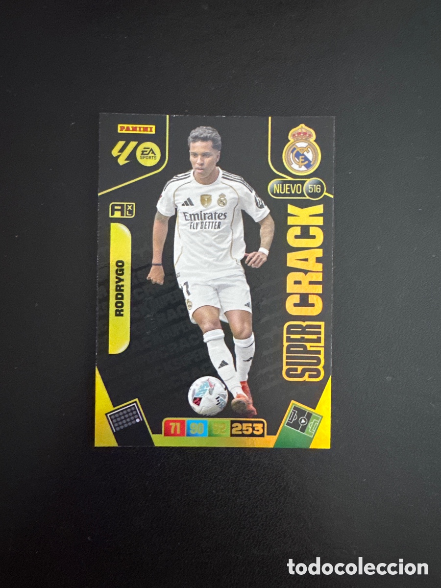 Cromos de F&uacute;tbol: RODRYGO NUMERO 516 SUPERCRACK NUEVO ADRENALYN 2025 2026