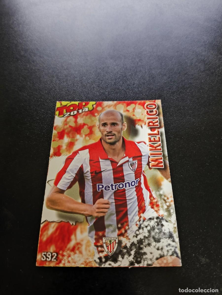 Cromos de F&uacute;tbol: 592 MIKEL RICO ATHLETIC DE BILBAO ROJO MATE TOP MUNDICROMO LIGA 2013 2014 13 14 NO PANINI ESTE