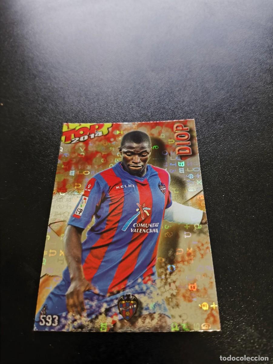 Cromos de F&uacute;tbol: 593 DIOP LEVANTE BRILLO ROJO LETRAS TOP MUNDICROMO LIGA 2013 2014 13 14 NO PANINI ESTE