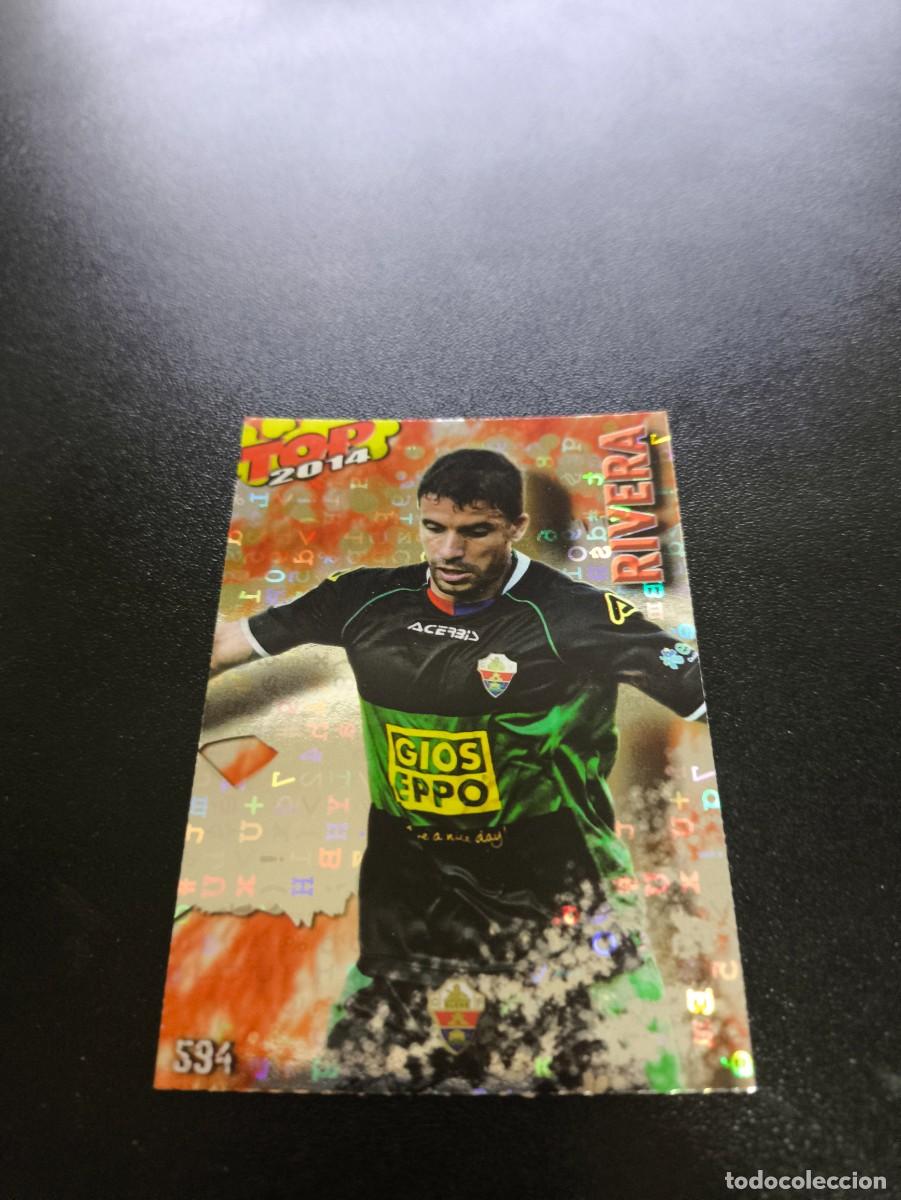 Cromos de F&uacute;tbol: 594 RIVERA ELCHE BRILLO ROJO LETRAS TOP MUNDICROMO LIGA 2013 2014 13 14 NO PANINI ESTE