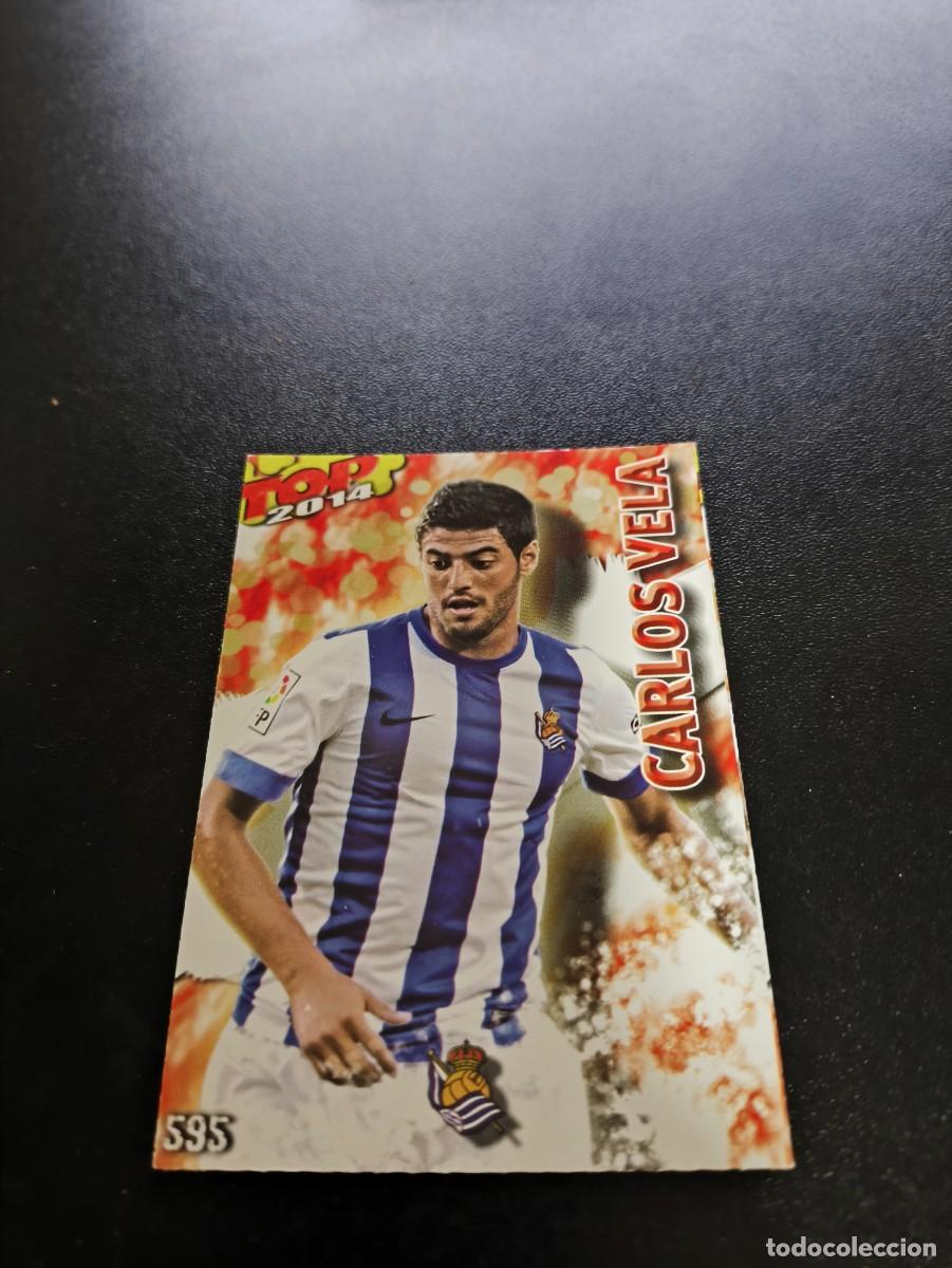 Cromos de F&uacute;tbol: 595 CARLOS VELA REAL SOCIEDAD ROJO MATE TOP MUNDICROMO LIGA 2013 2014 13 14 NO PANINI ESTE