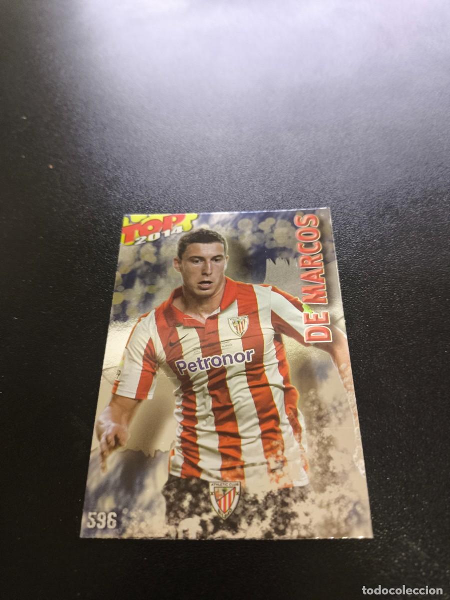 Cromos de F&uacute;tbol: 596 DE MARCOS ATHLETIC DE BILBAO BRILLO AZUL TOP MUNDICROMO LIGA 2013 2014 13 14 NO PANINI ESTE