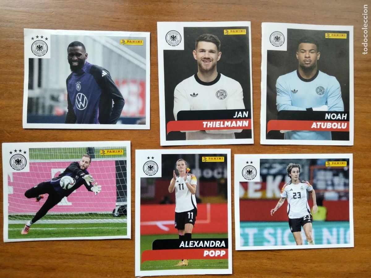 Cromos de F&uacute;tbol: Lote 6 cromos selecci&oacute;n alemania Dfb con Rudiger 2025 Panini