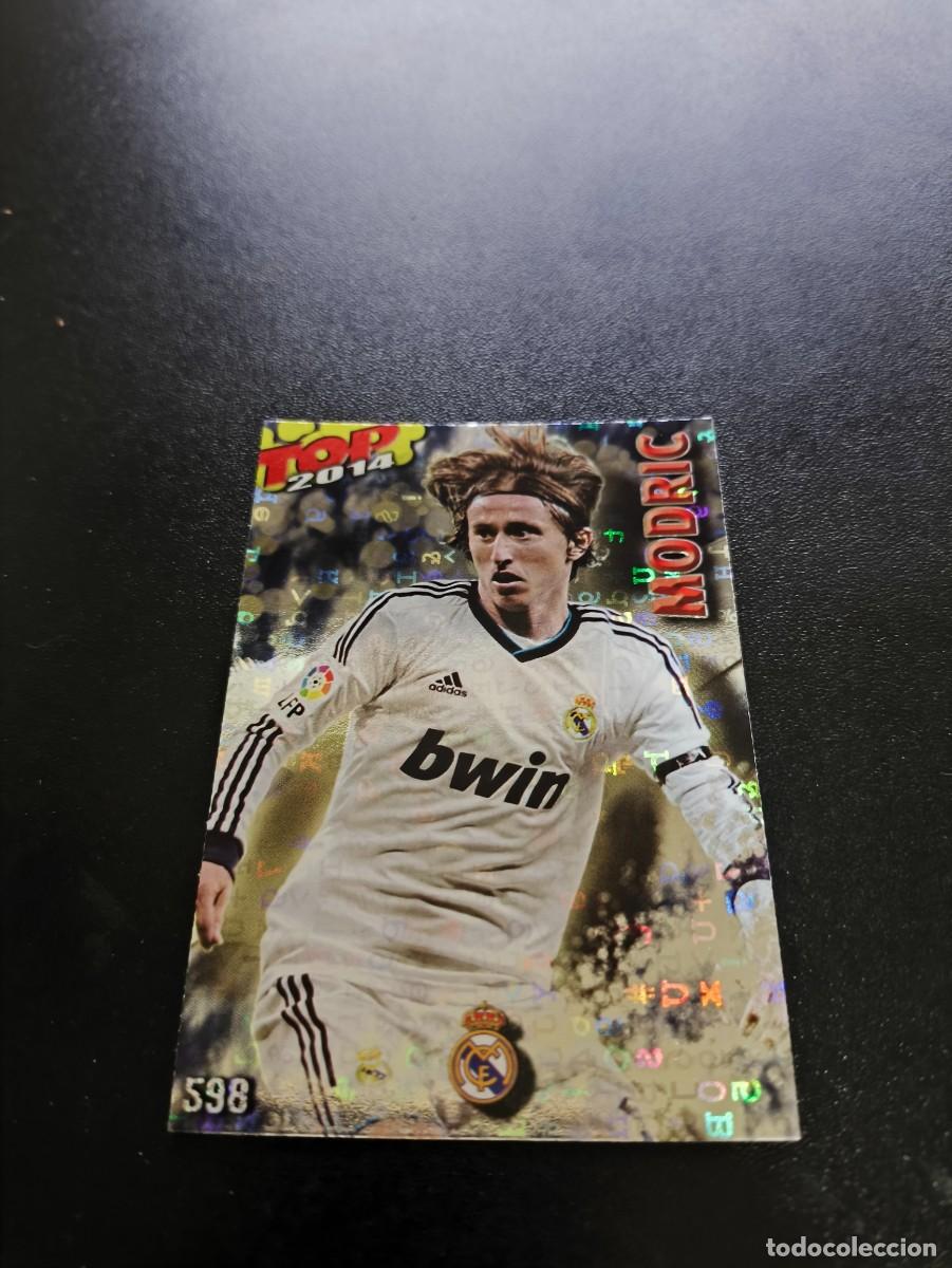 Cromos de F&uacute;tbol: 598 MODRIC REAL MADRID BRILLO AZUL LETRAS TOP MUNDICROMO LIGA 2013 2014 13 14 NO PANINI ESTE