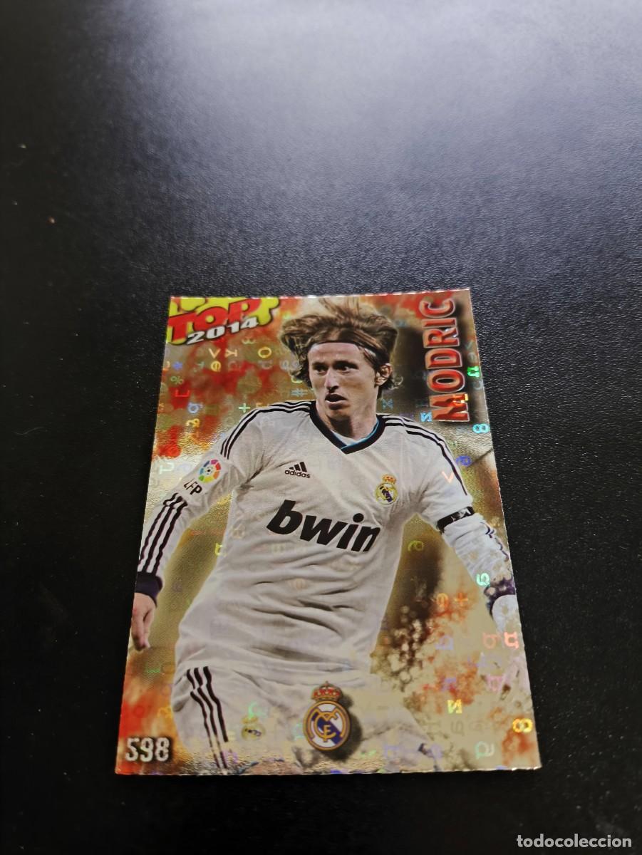 Cromos de F&uacute;tbol: 598 MODRIC REAL MADRID BRILLO ROJO LETRAS TOP MUNDICROMO LIGA 2013 2014 13 14 NO PANINI ESTE