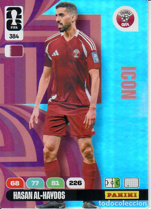 Cromos de F&uacute;tbol: PANINI ADRENALYN MUNDIAL WORLD CUP 2026 - ICON N&ordm; 384 - HASAN AL-HAYDOS - QATAR