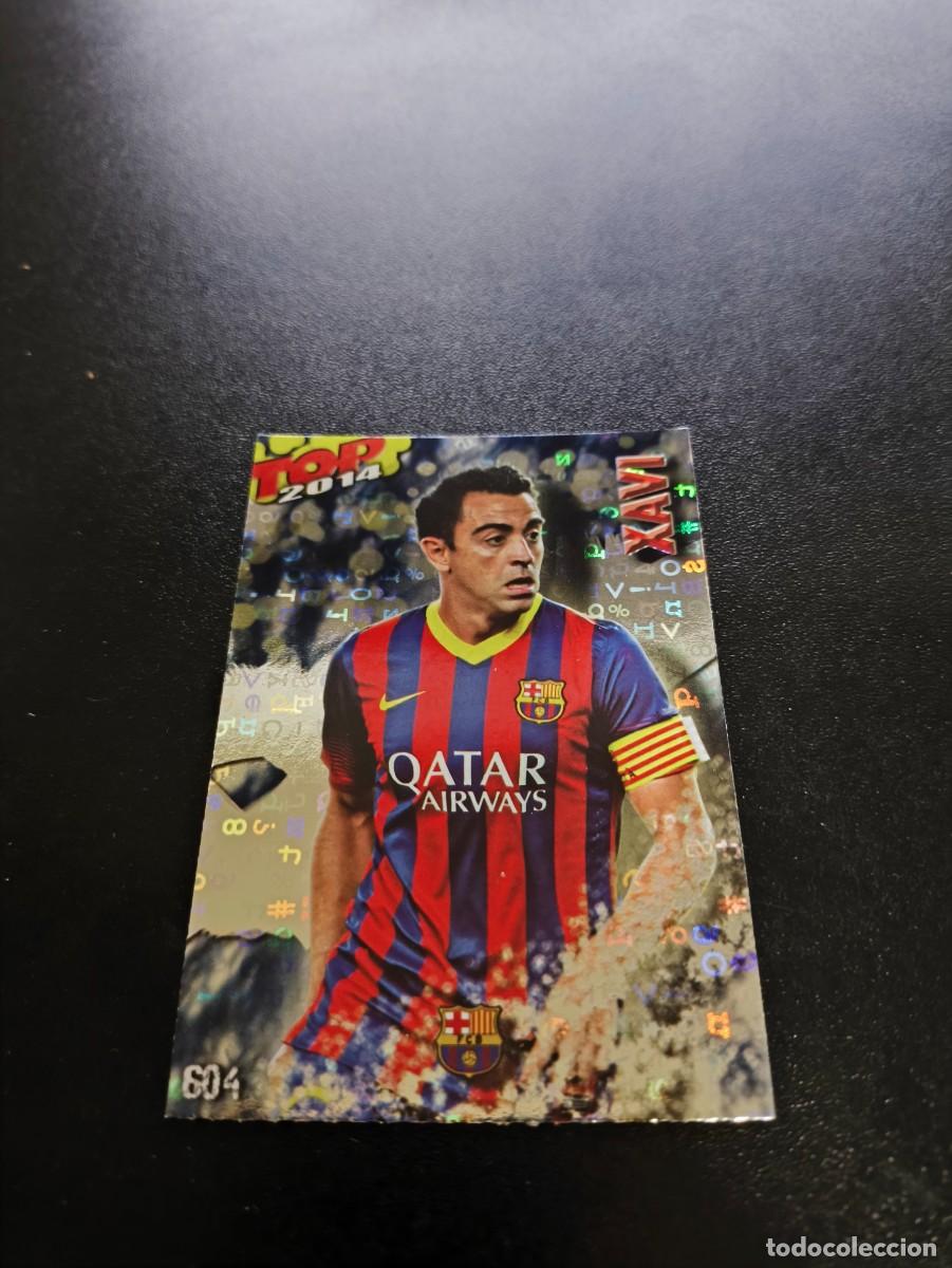 Cromos de F&uacute;tbol: 604 XAVI BARCELONA BRILLO AZUL LETRAS TOP MUNDICROMO LIGA 2013 2014 13 14 NO PANINI ESTE
