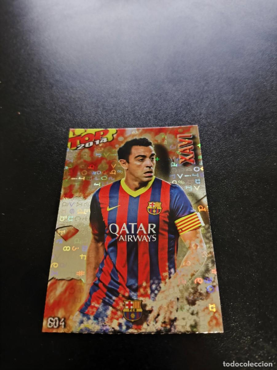 Cromos de F&uacute;tbol: 604 XAVI BARCELONA BRILLO ROJO LETRAS TOP MUNDICROMO LIGA 2013 2014 13 14 NO PANINI ESTE