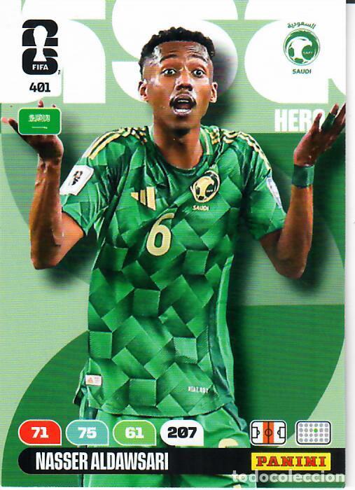 Cromos de F&uacute;tbol: PANINI ADRENALYN MUNDIAL WORLD CUP 2026 - N&ordm; 401 - NASSER ALDAWSARI - ARABIA SAUD&Iacute;