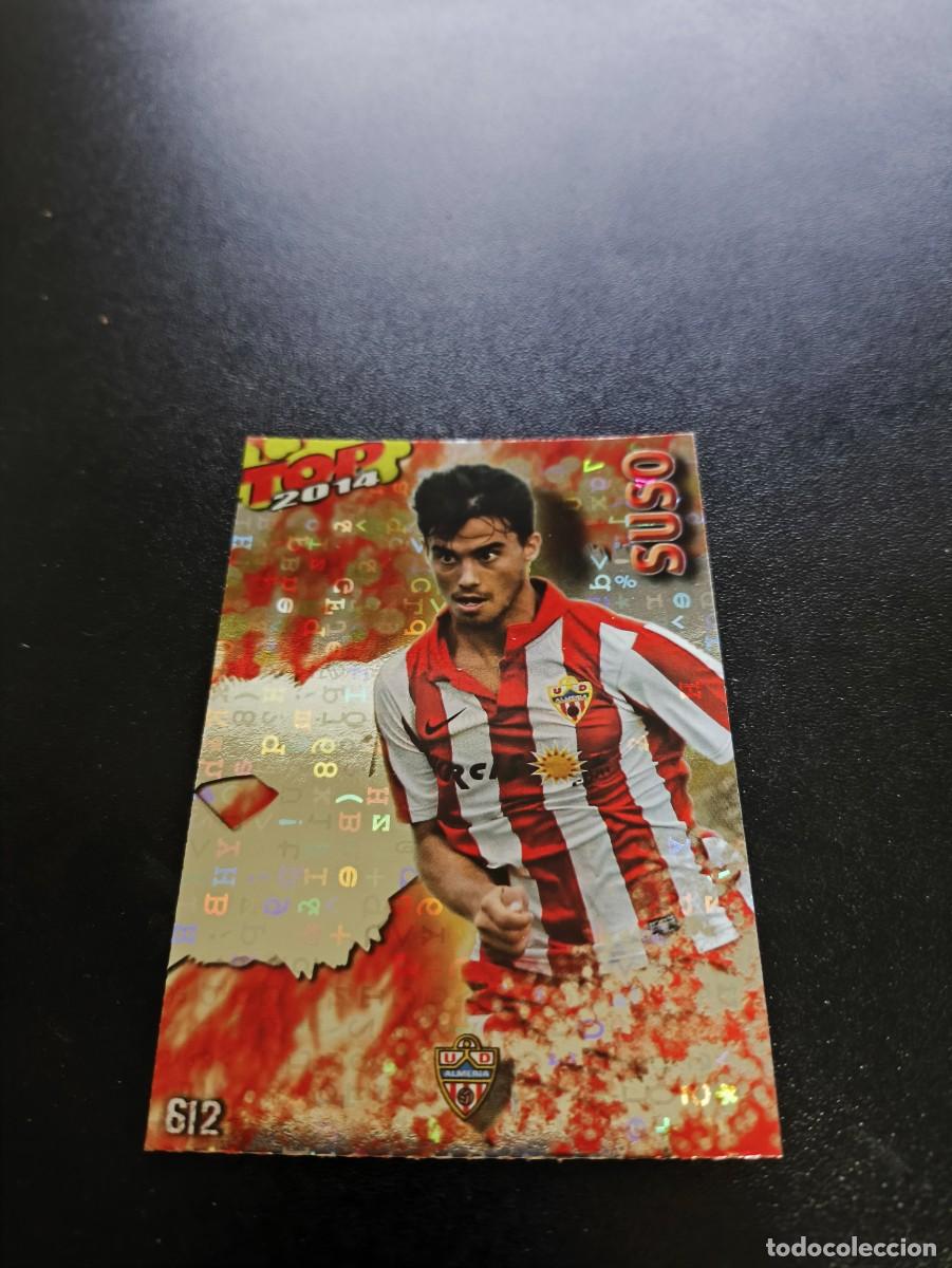 Cromos de F&uacute;tbol: 612 SUSO ALMERIA BRILLO ROJO LETRAS TOP MUNDICROMO LIGA 2013 2014 13 14 NO PANINI ESTE