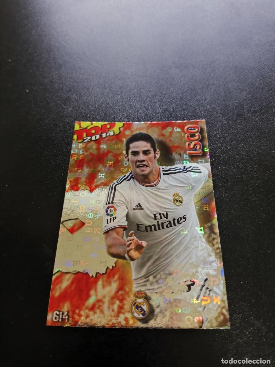 Cromos de F&uacute;tbol: 614 ISCO REAL MADRID BRILLO ROJO LETRAS TOP MUNDICROMO LIGA 2013 2014 13 14 NO PANINI ESTE
