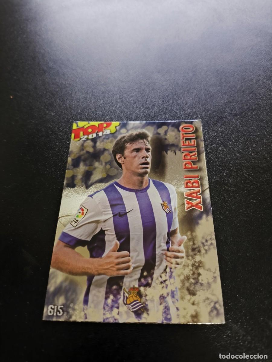 Cromos de F&uacute;tbol: 615 XABI PRIETO REAL SOCIEDAD BRILLO AZUL TOP MUNDICROMO LIGA 2013 2014 13 14 NO PANINI ESTE