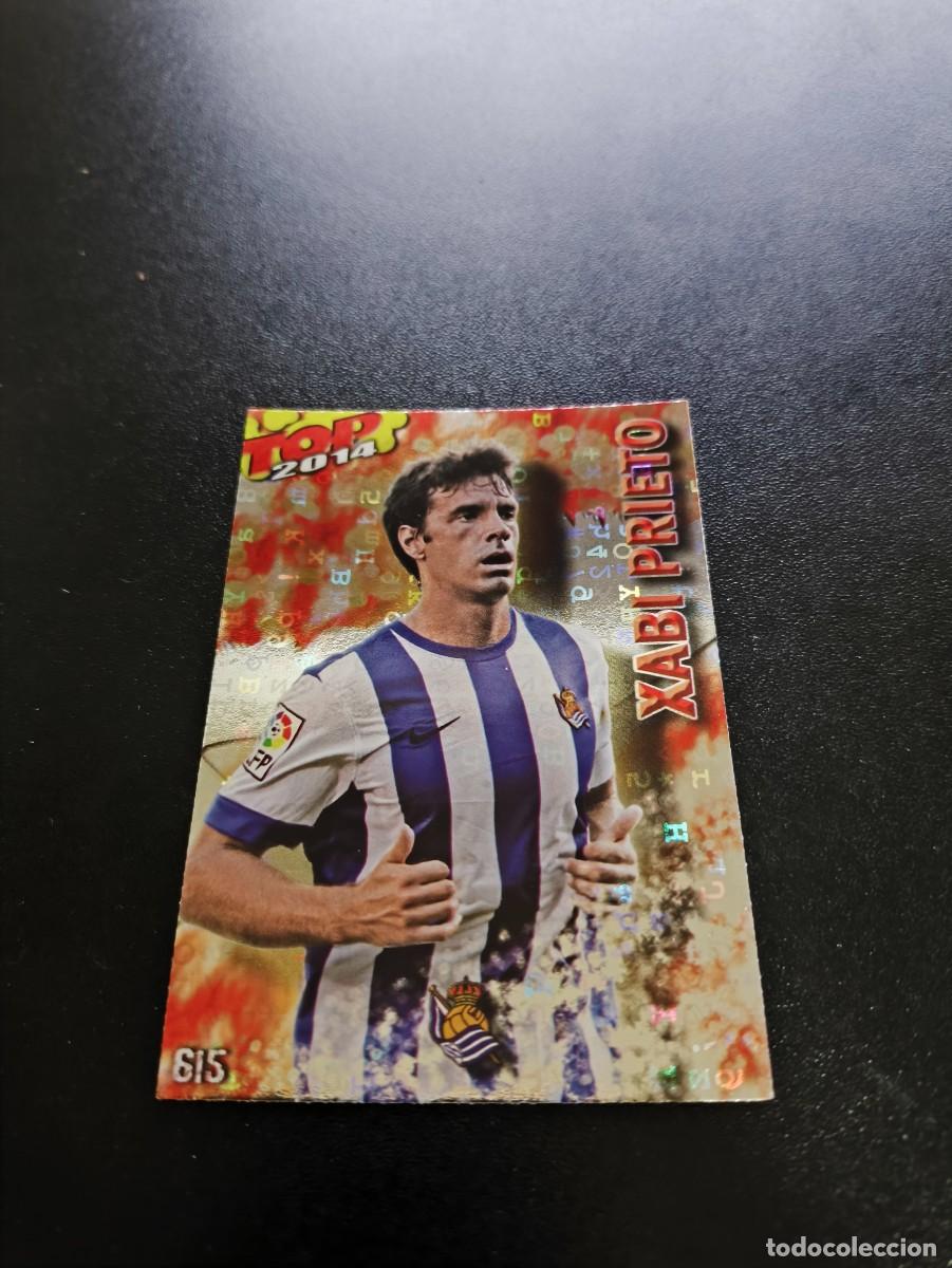 Cromos de F&uacute;tbol: 615 XABI PRIETO REAL SOCIEDAD BRILLO ROJO LETRAS TOP MUNDICROMO LIGA 2013 2014 13 14 NO PANINI ESTE