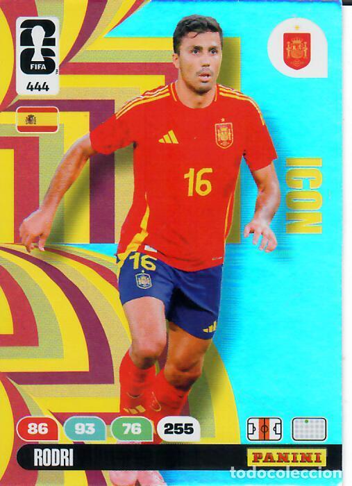 Cromos de F&uacute;tbol: PANINI ADRENALYN MUNDIAL WORLD CUP 2026 - ICON N&ordm; 444 - RODRI - ESPA&Ntilde;A